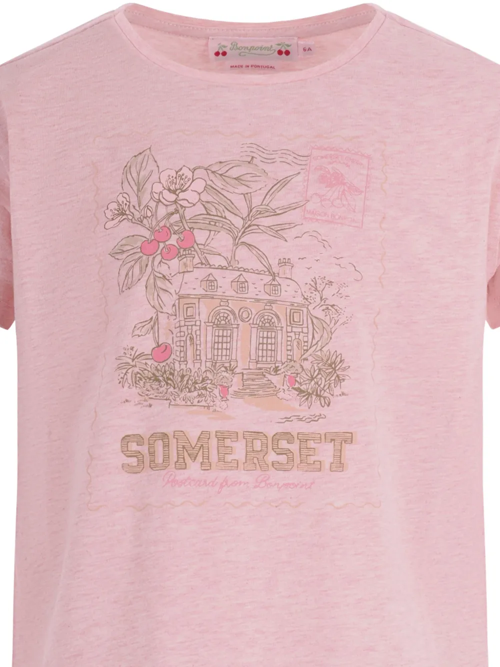 Bonpoint T-shirt met grafische print Roze