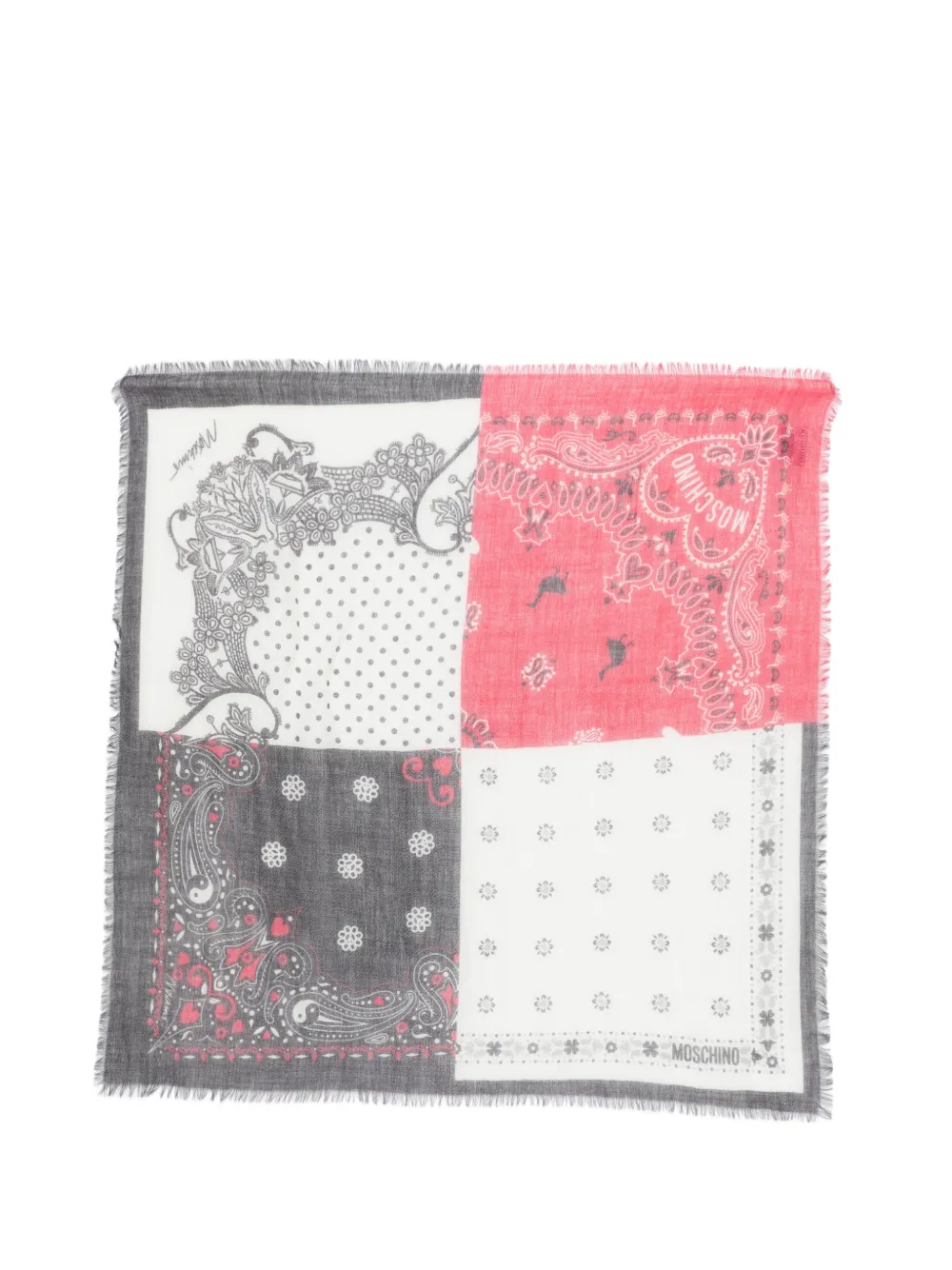 Moschino - patchwork scarf - dames - kasjmier - Eén