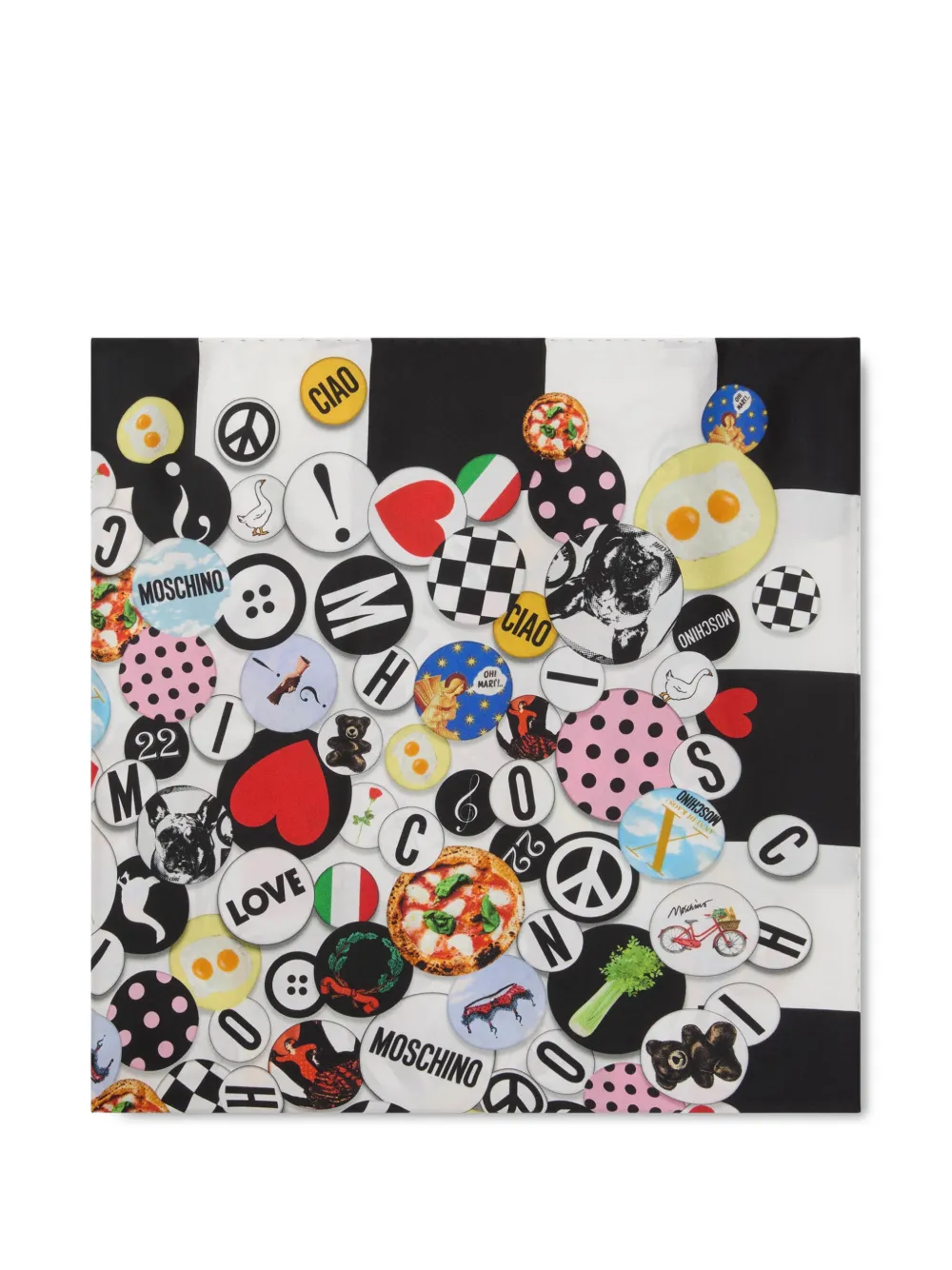Moschino Geruite sjaal Zwart