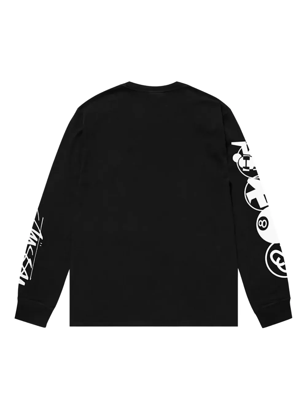 St&uuml;ssy pigment dyed long-sleeved T-shirt - Zwart