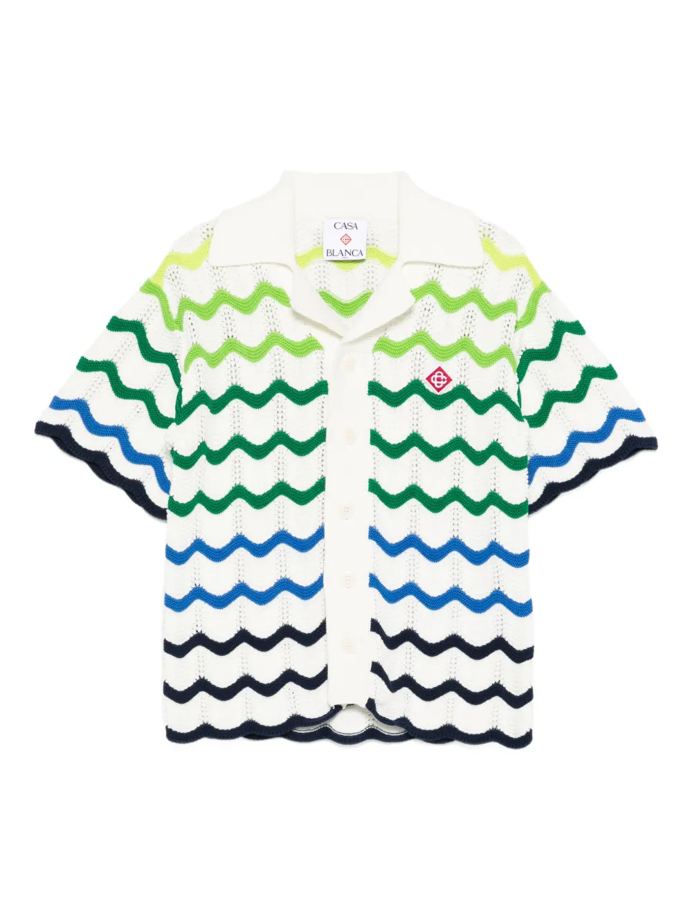 CASABLANCA KIDS gradient-wave shirt - Weiß