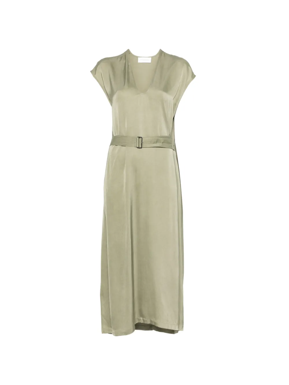 Christian Wijnants belted V-neck dress - Verde