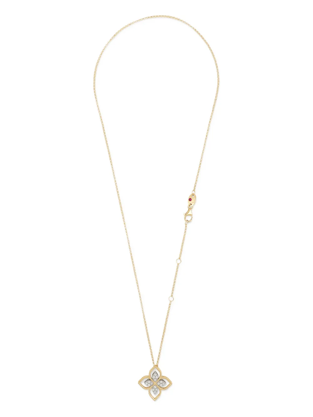 Roberto Coin diamond flower pendant necklace - Gold