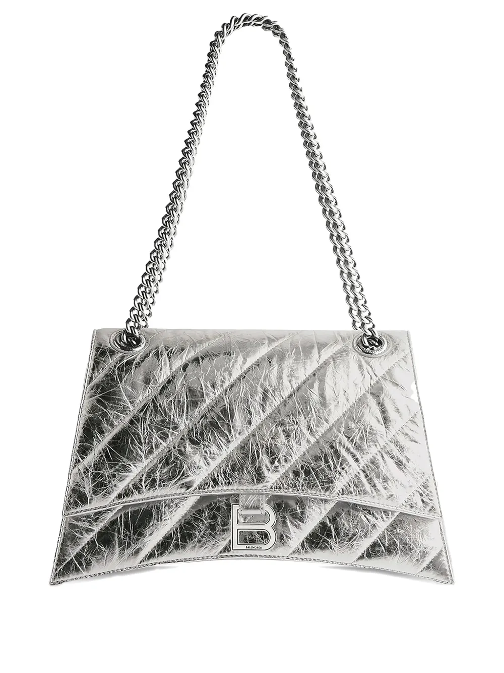 Balenciaga medium Crush quilted shoulder bag - Argento