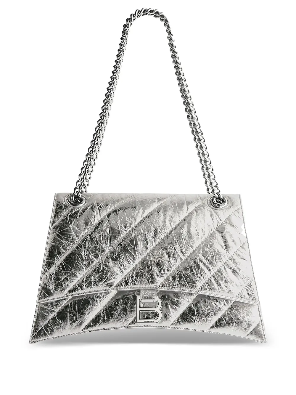 Balenciaga medium Crush quilted shoulder bag - Silber