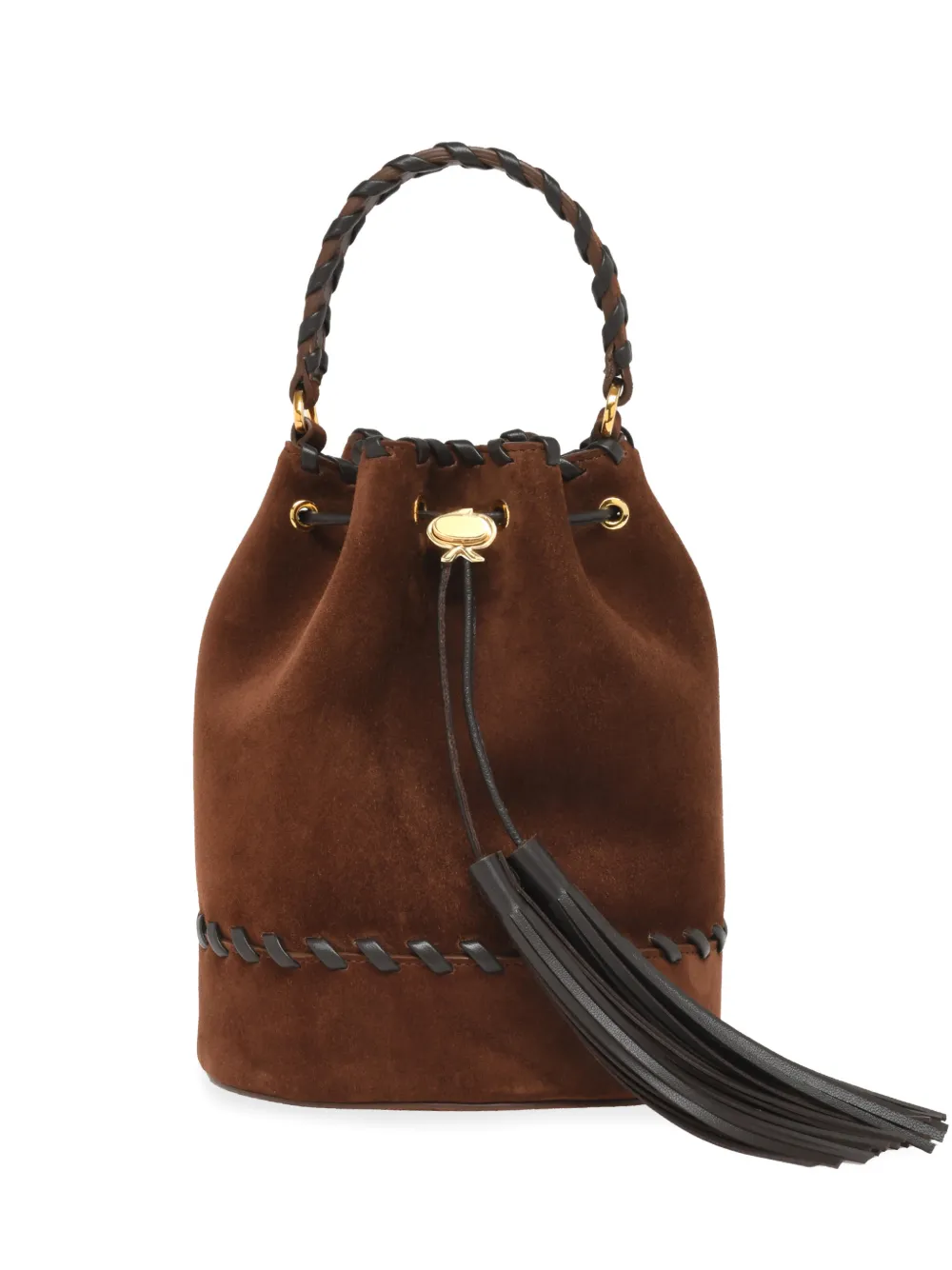 Gianvito Rossi Sienna Zaira braided bucket bag - Brown