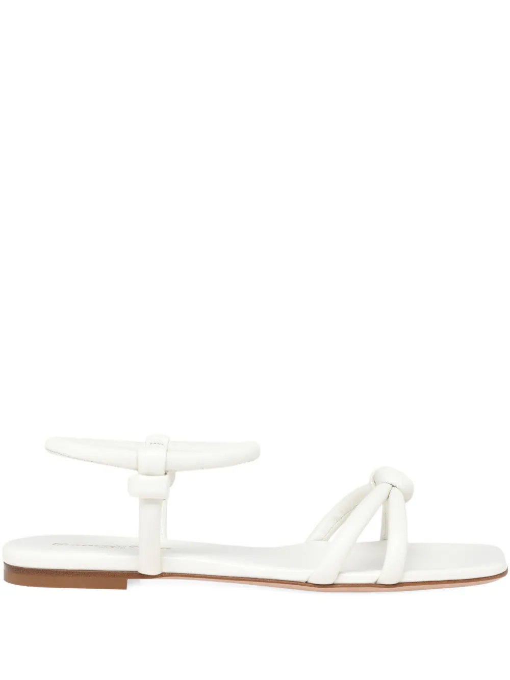 Gianvito Rossi Juno knotted flat sandals - White
