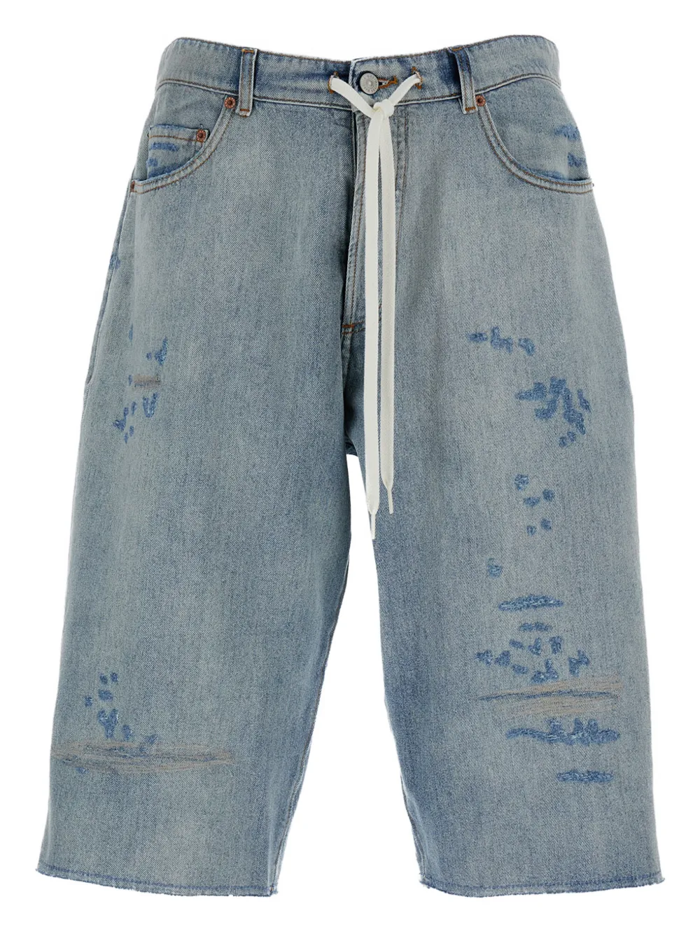 MM6 Maison Margiela logo-patch bermuda shorts - Blue