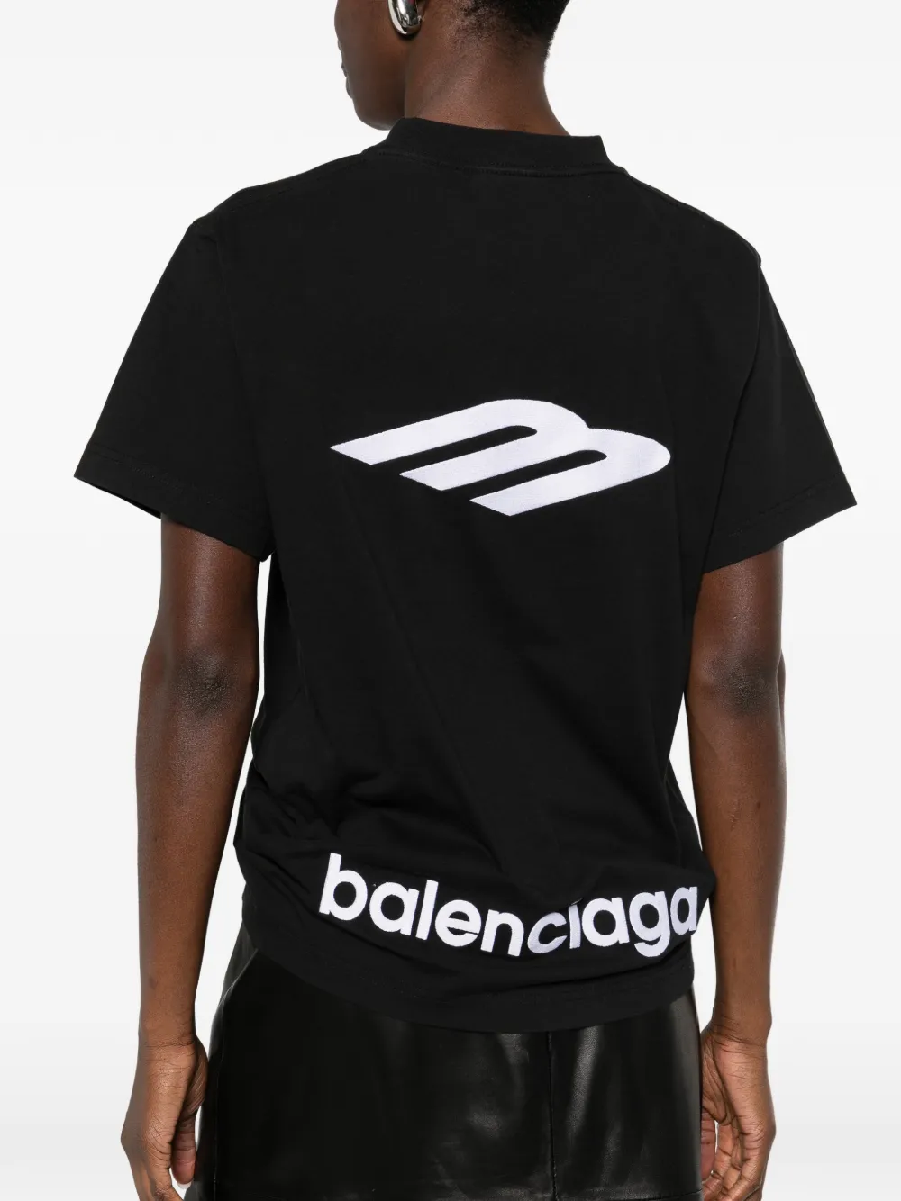 Balenciaga T-shirt met logo Zwart