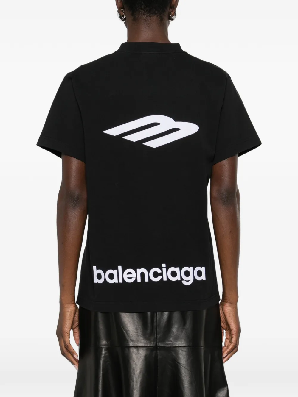 Balenciaga T-shirt met logo Zwart