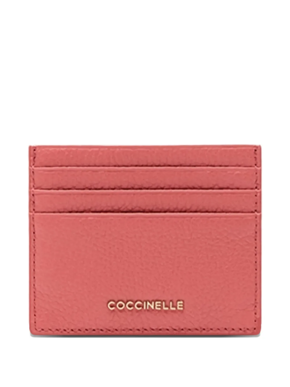 Coccinelle Portacarte con placca logo - Rosa