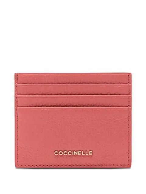 Coccinelle Metallic logo-plaque card holder