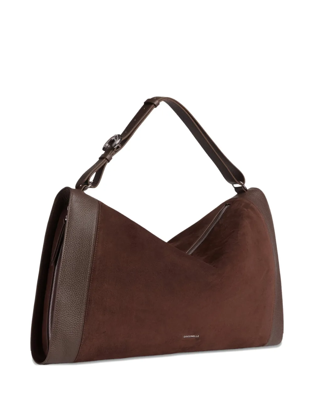 Coccinelle Elinor zip-up shoulder bag - Bruin