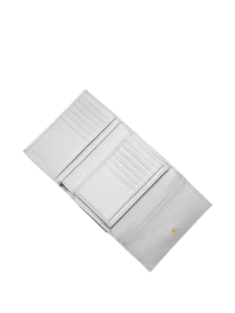 Coccinelle Metallic portemonnee met logoplakkaat Wit