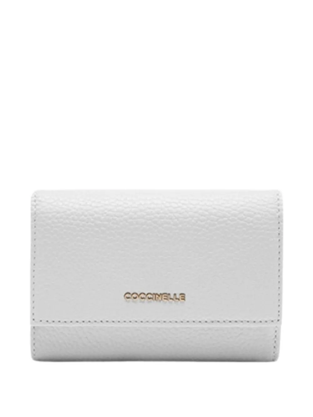 Coccinelle Metallic logo-plaque wallet - Weiß