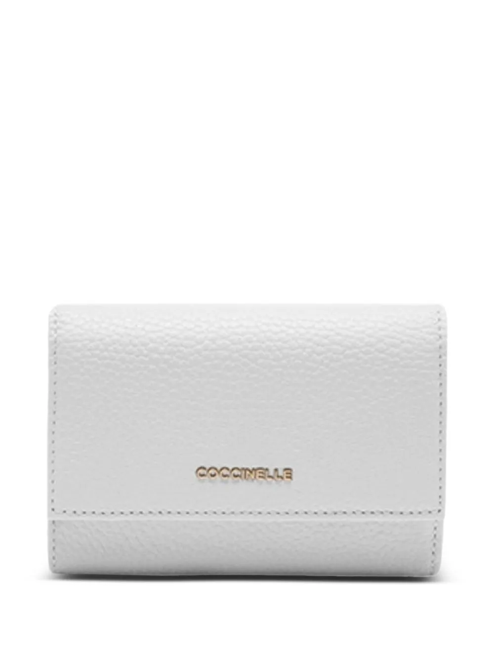 Coccinelle Metallic logo-plaque wallet - Bianco