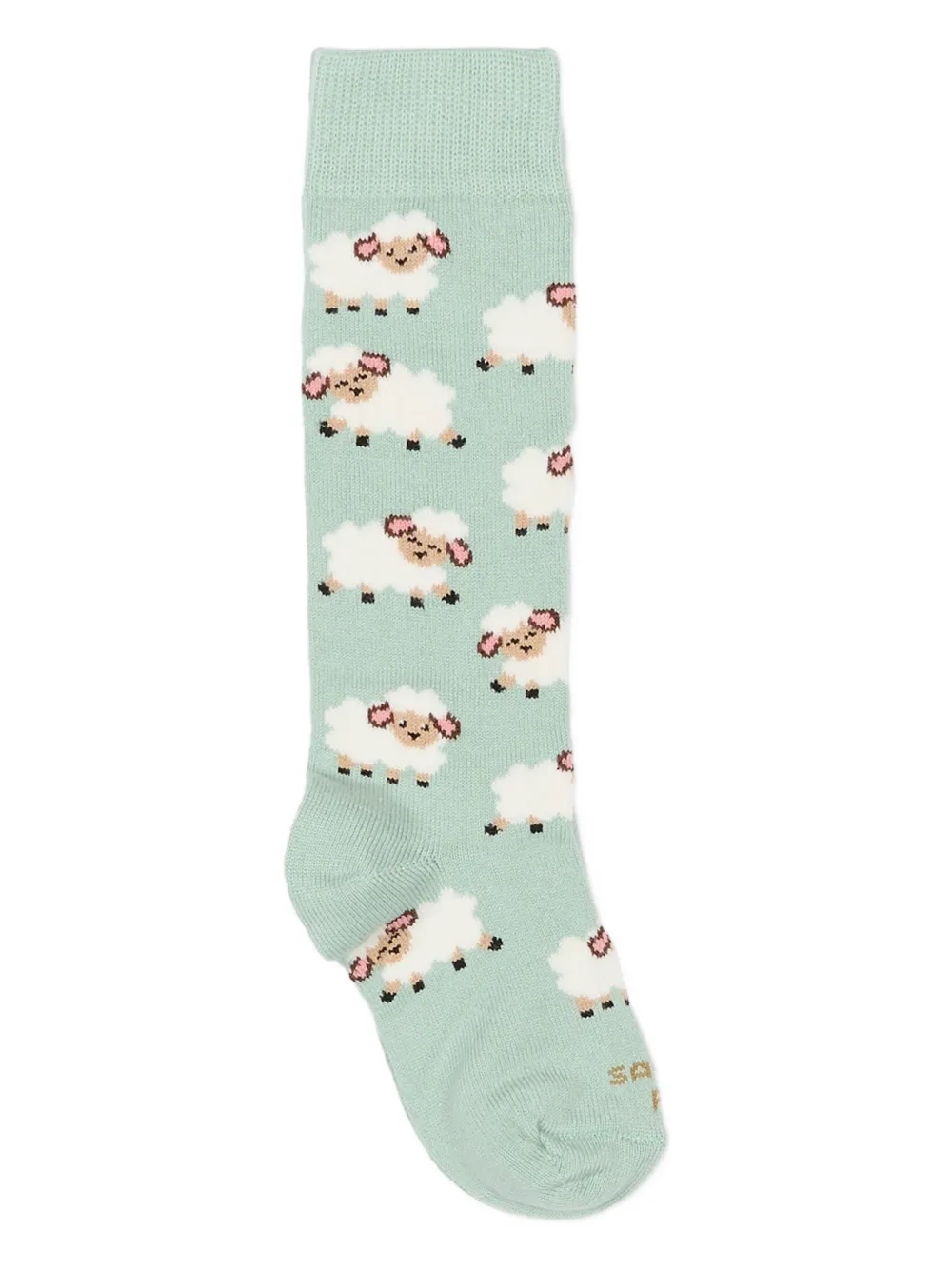MC2 Saint Barth Kids sheep-pattern socks | Green | Image 1