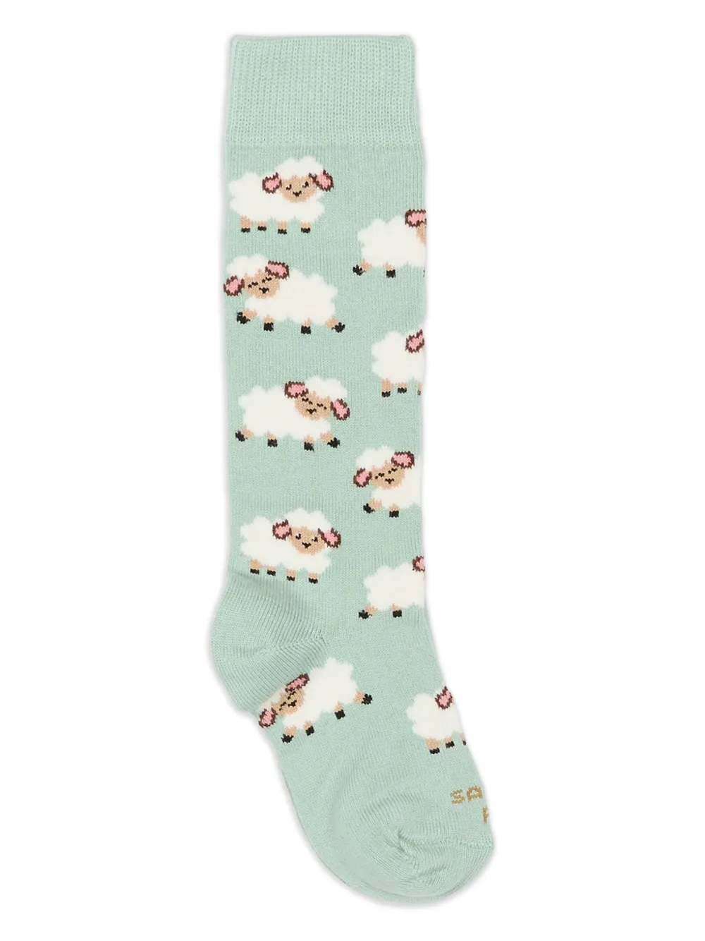 MC2 Saint Barth Kids sheep-pattern socks | Green | Image 1