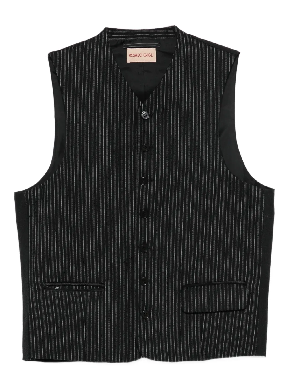 Romeo Gigli Pre-Owned Gilet a righe anni '90 - Nero