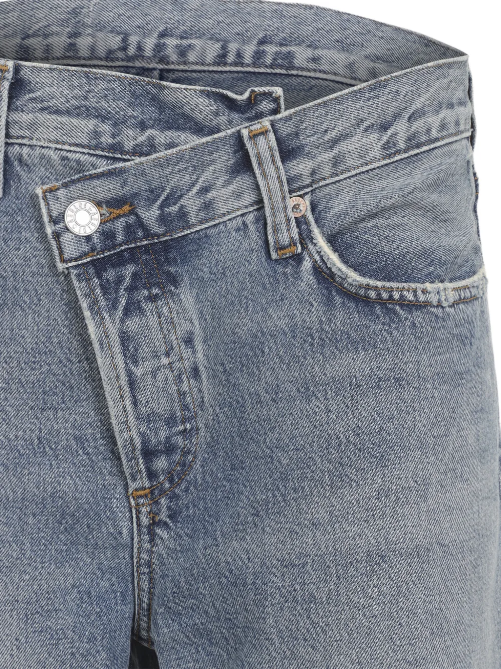 AGOLDE Arc whisker jeans met gekruiste taille Blauw