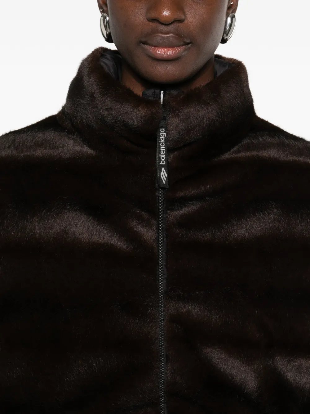 Balenciaga Ski-jack met rits Bruin
