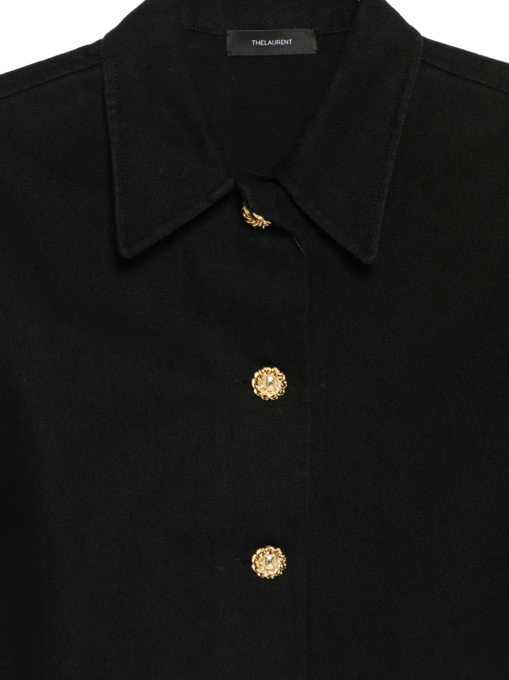  Thelaurent Buttoned Short-sleeve Shirt - Black 
