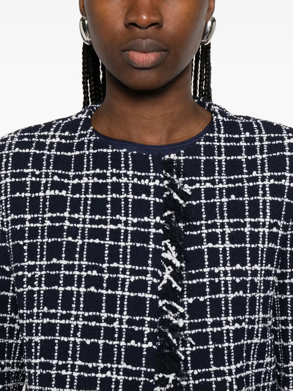 fringed tweed jacket