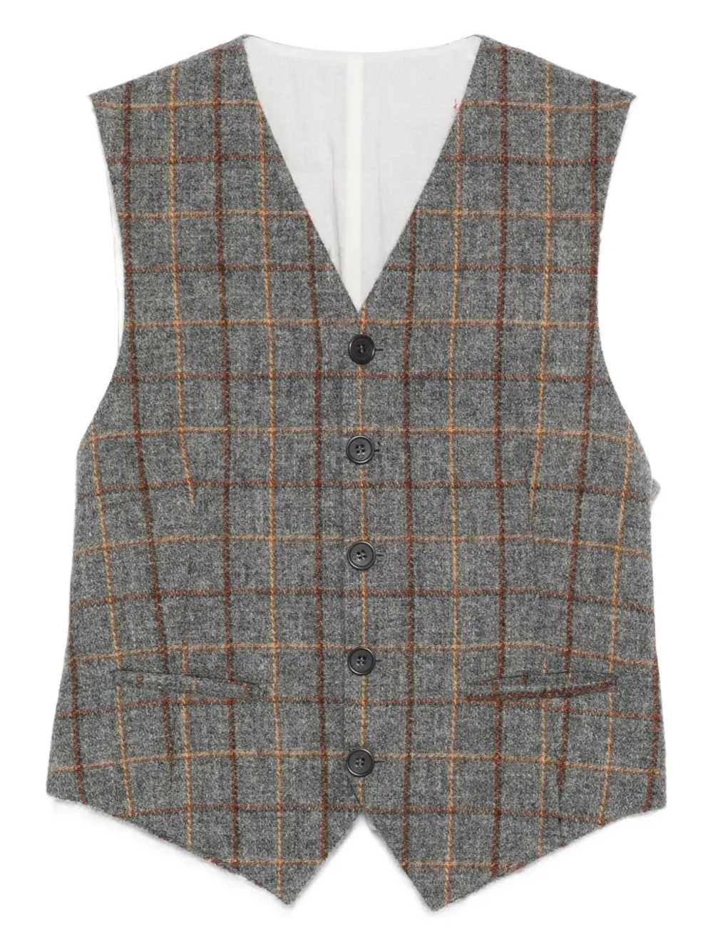 Romeo Gigli Pre-Owned Gilet a quadri anni '90 - Grigio