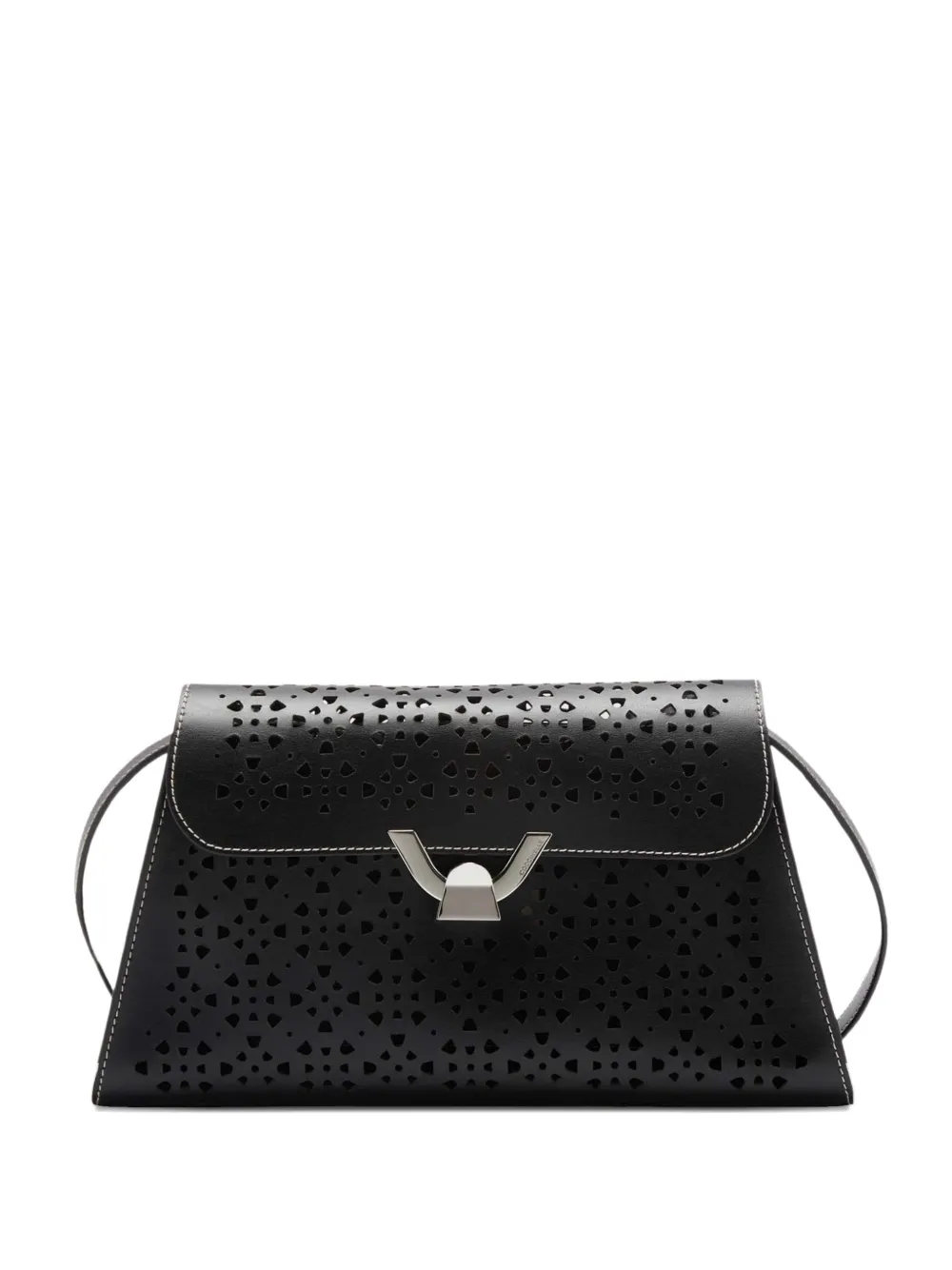 Coccinelle Dew laser-cut shoulder bag - Nero