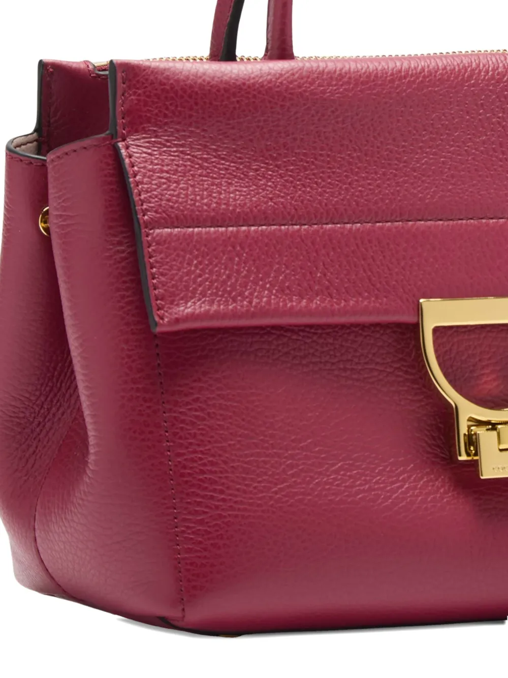 Coccinelle Medium Arlettis leren shopper met textuur Rood