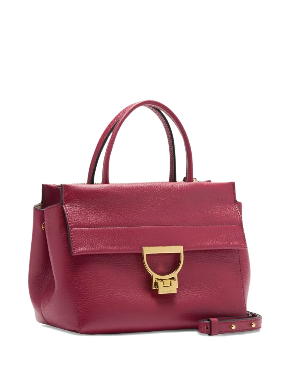 Coccinelle Medium Arlettis leren shopper met textuur Rood