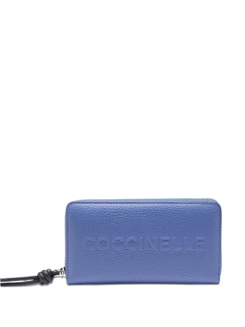 Coccinelle logo-embossed zip wallet