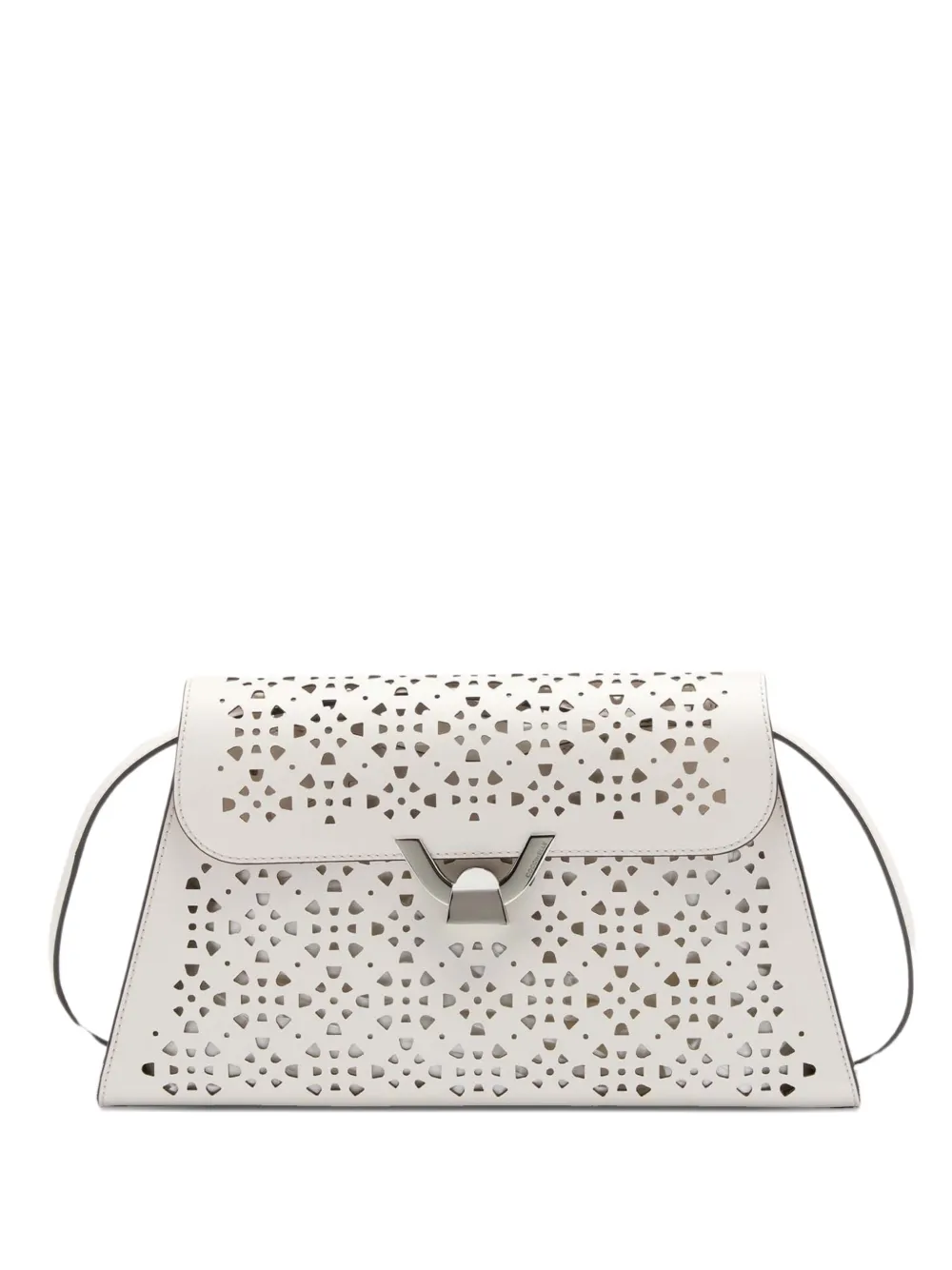 Coccinelle Dew laser-cut shoulder bag - Bianco