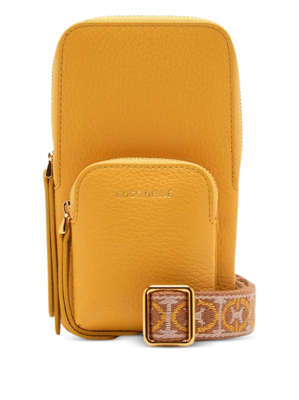 Coccinelle Pixie leather phone case - Giallo