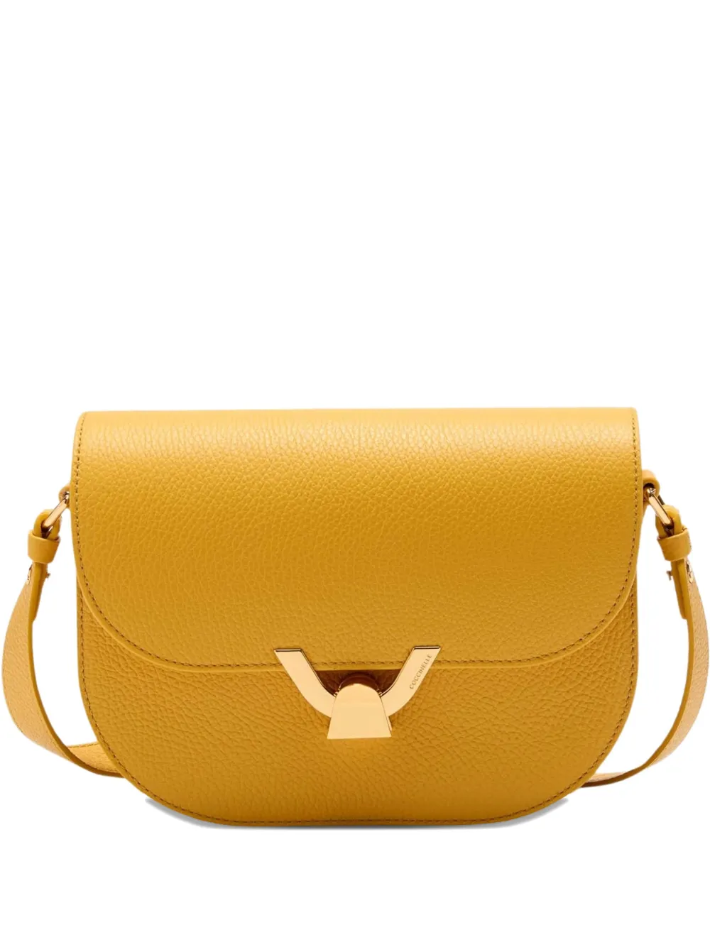 Coccinelle Dew leather crossbody bag - Giallo