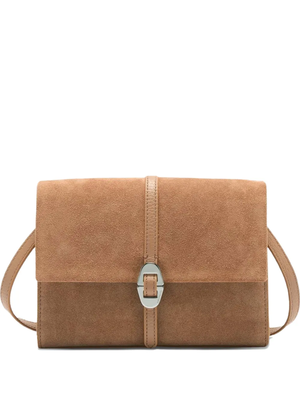 Coccinelle Dorian suede crossbody bag - Toni neutri
