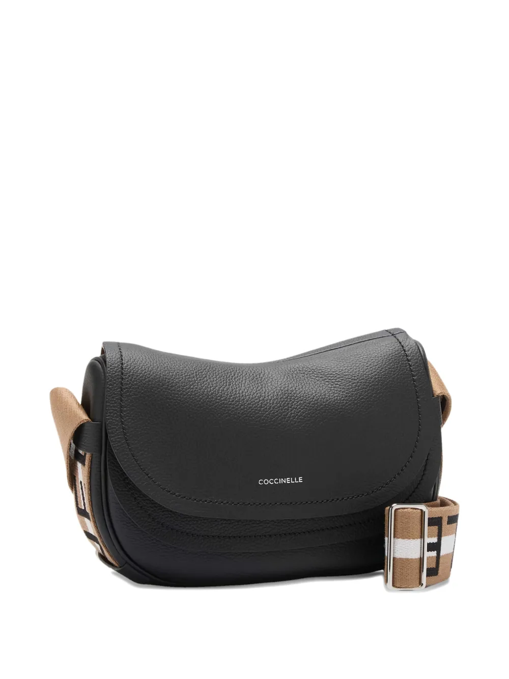 Coccinelle Raquel logo-strap shoulder bag - Zwart