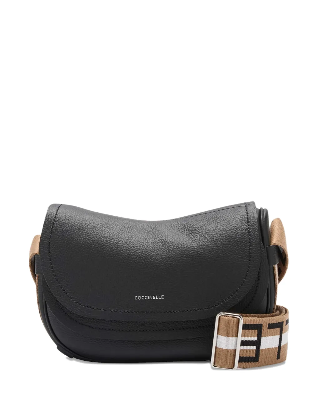 Coccinelle Raquel logo-strap shoulder bag - Nero