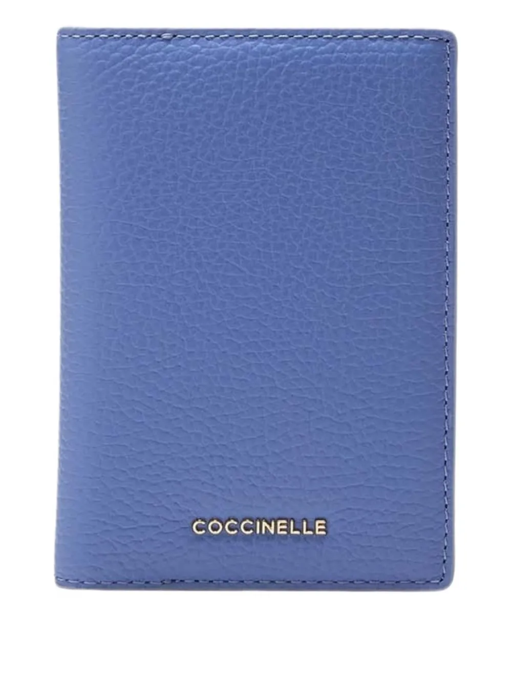 Coccinelle metallic logo passport holder - Blau