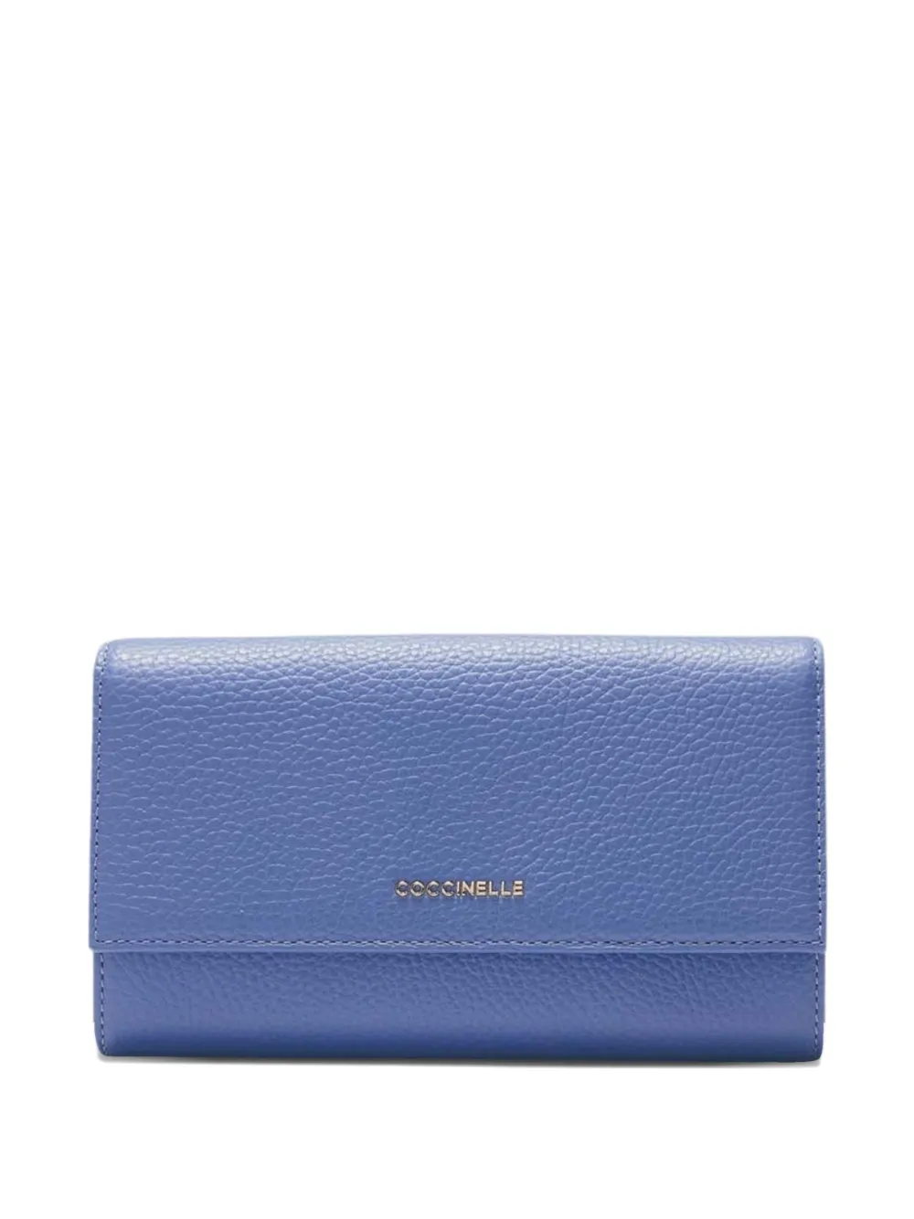 Coccinelle flap metallic wallet - Blau
