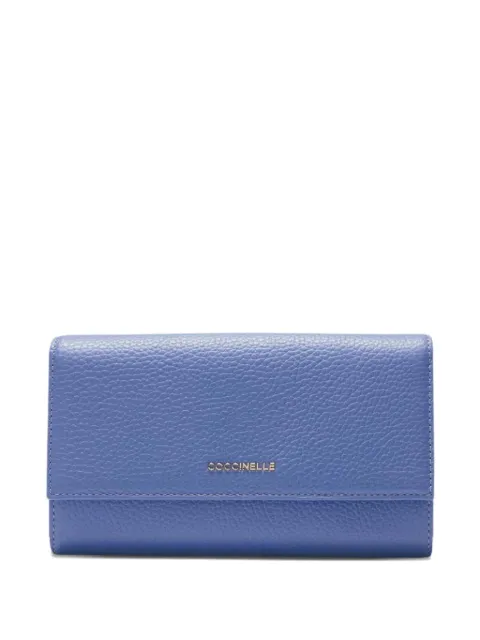 Coccinelle flap metallic wallet