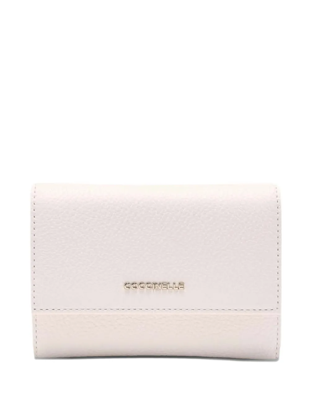 Coccinelle metallic-logo wallet - Bianco