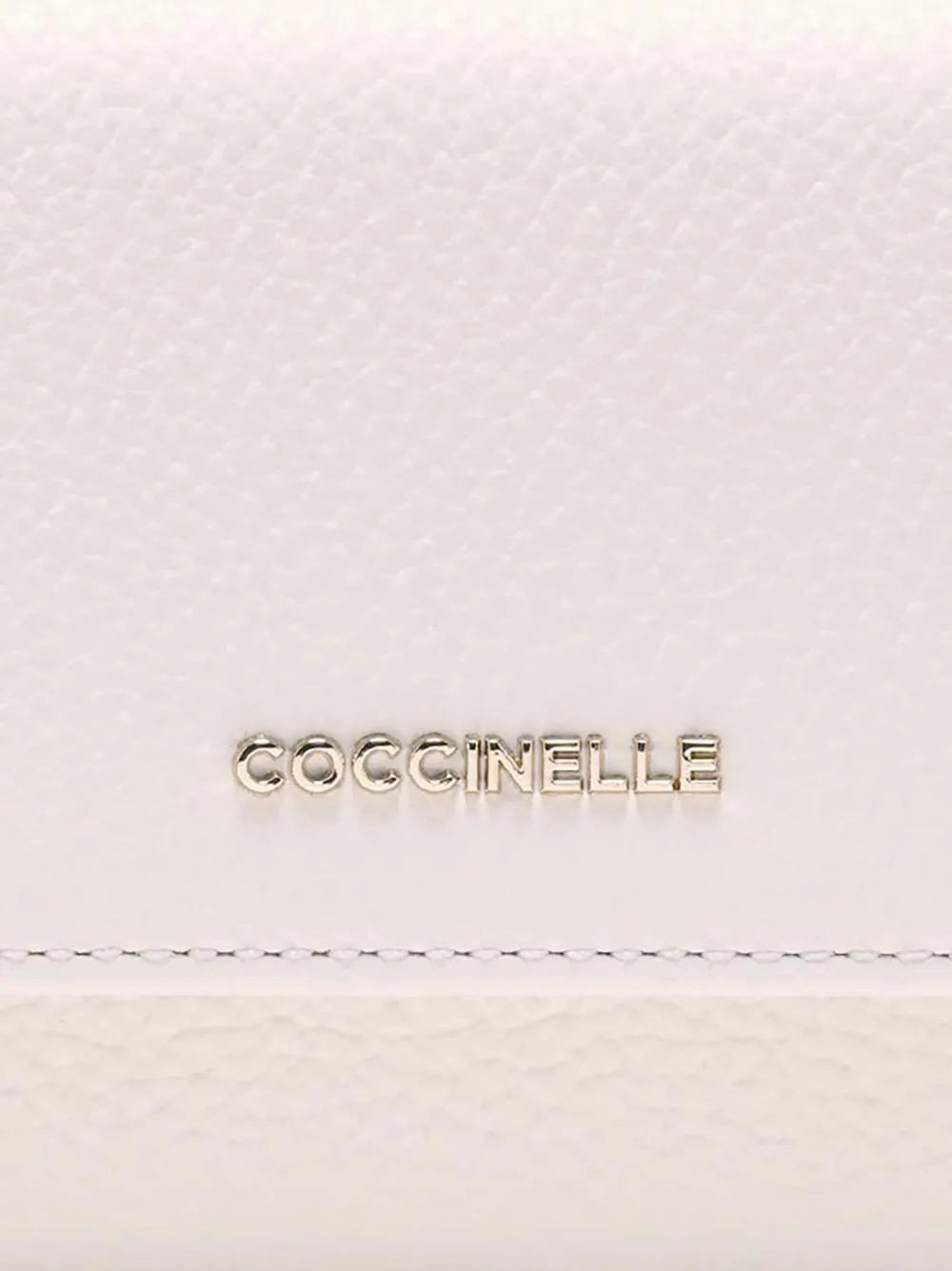  Coccinelle Metallic-logo Wallet - White 