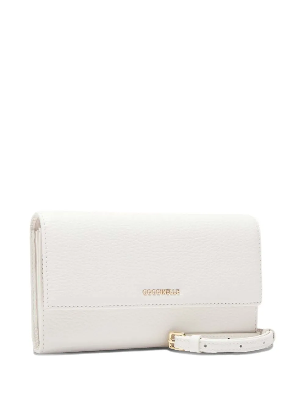 Coccinelle metallic-logo wallet - Wit