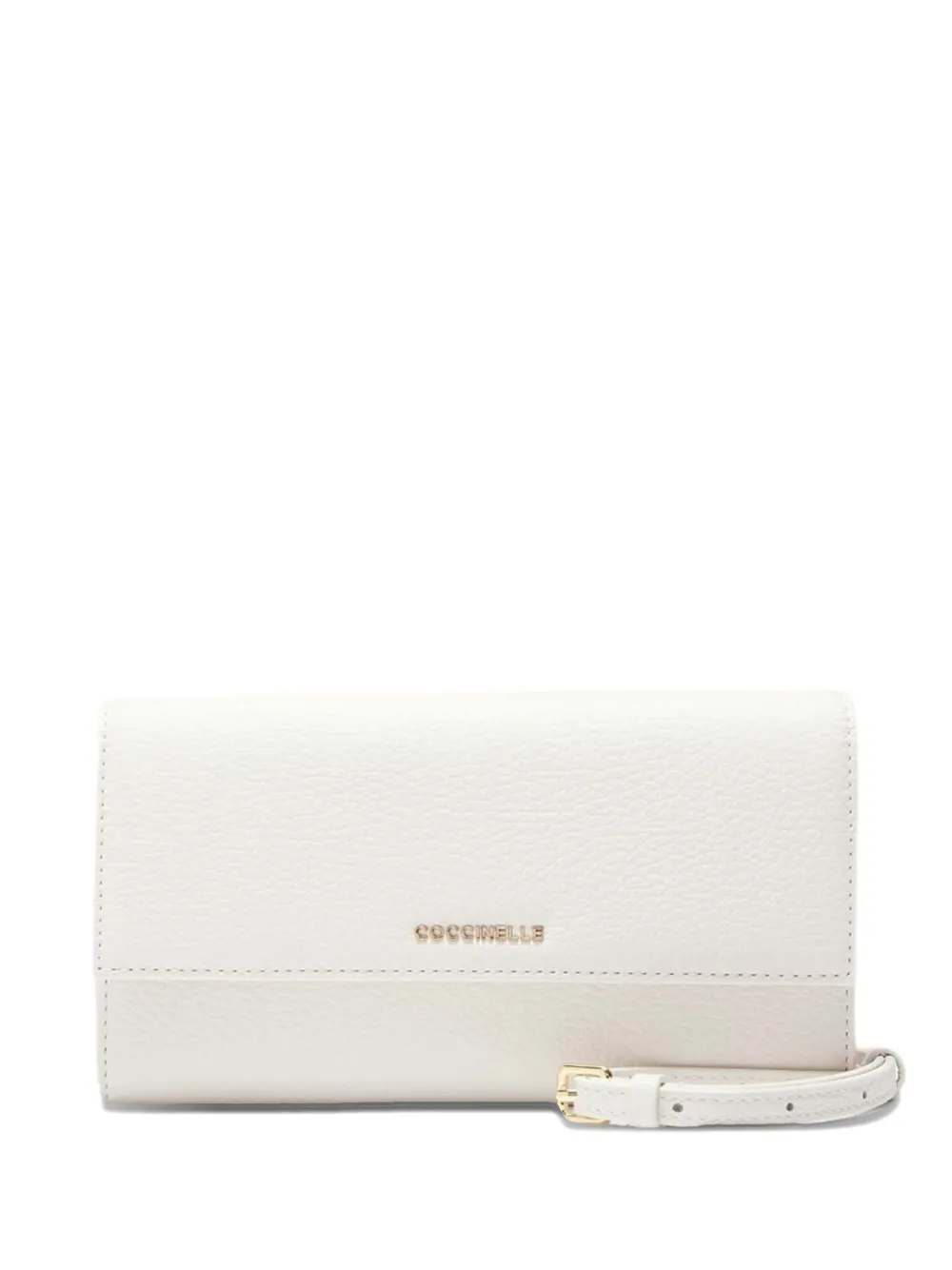 Coccinelle metallic-logo wallet - Bianco