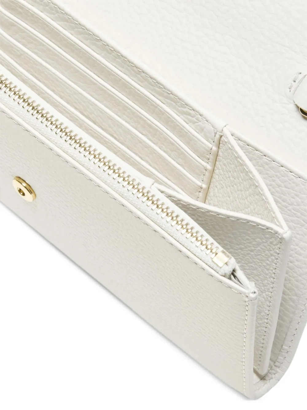 Coccinelle Portemonnee met metallic logo Wit