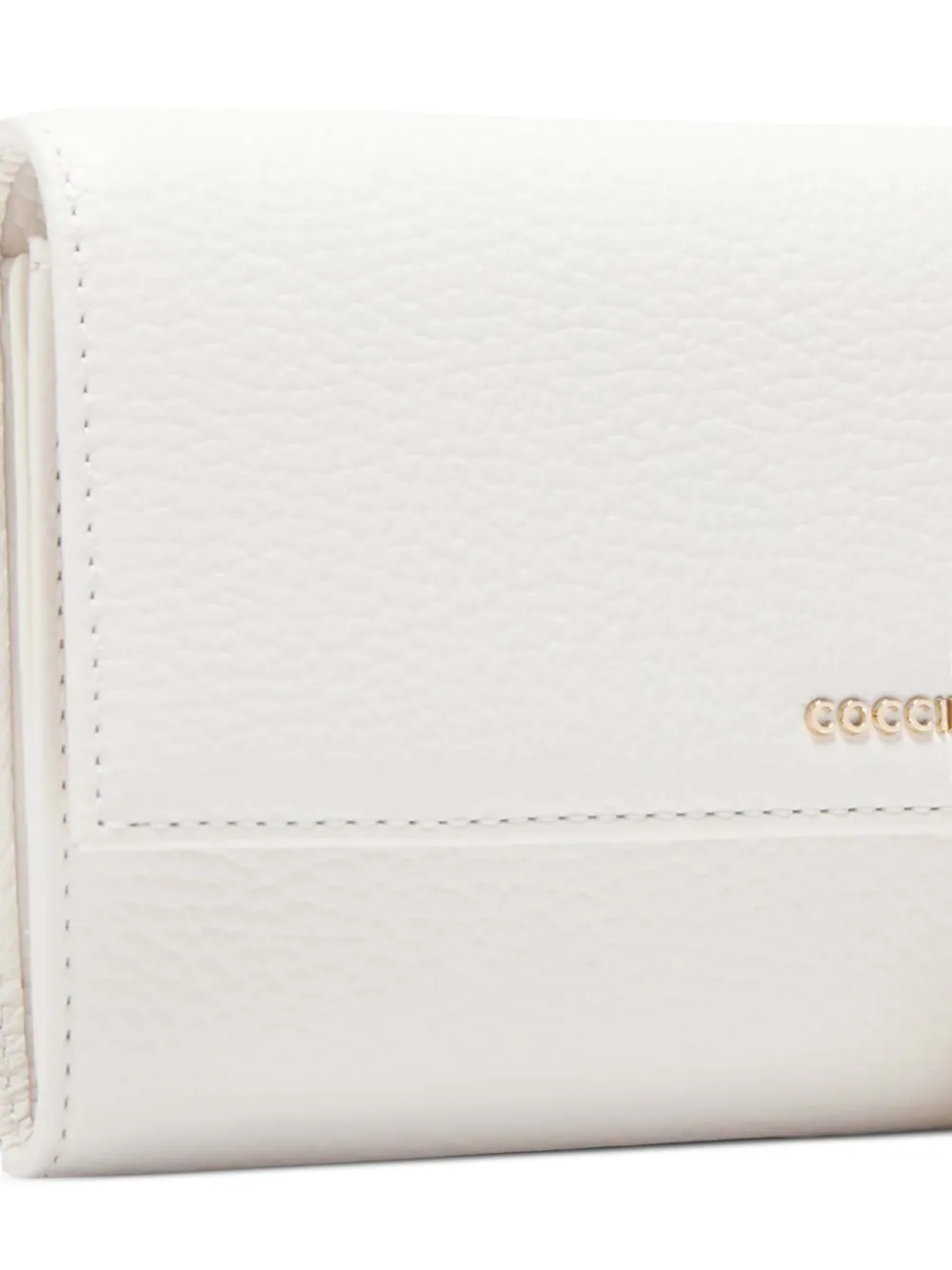 Coccinelle Portemonnee met metallic logo Wit