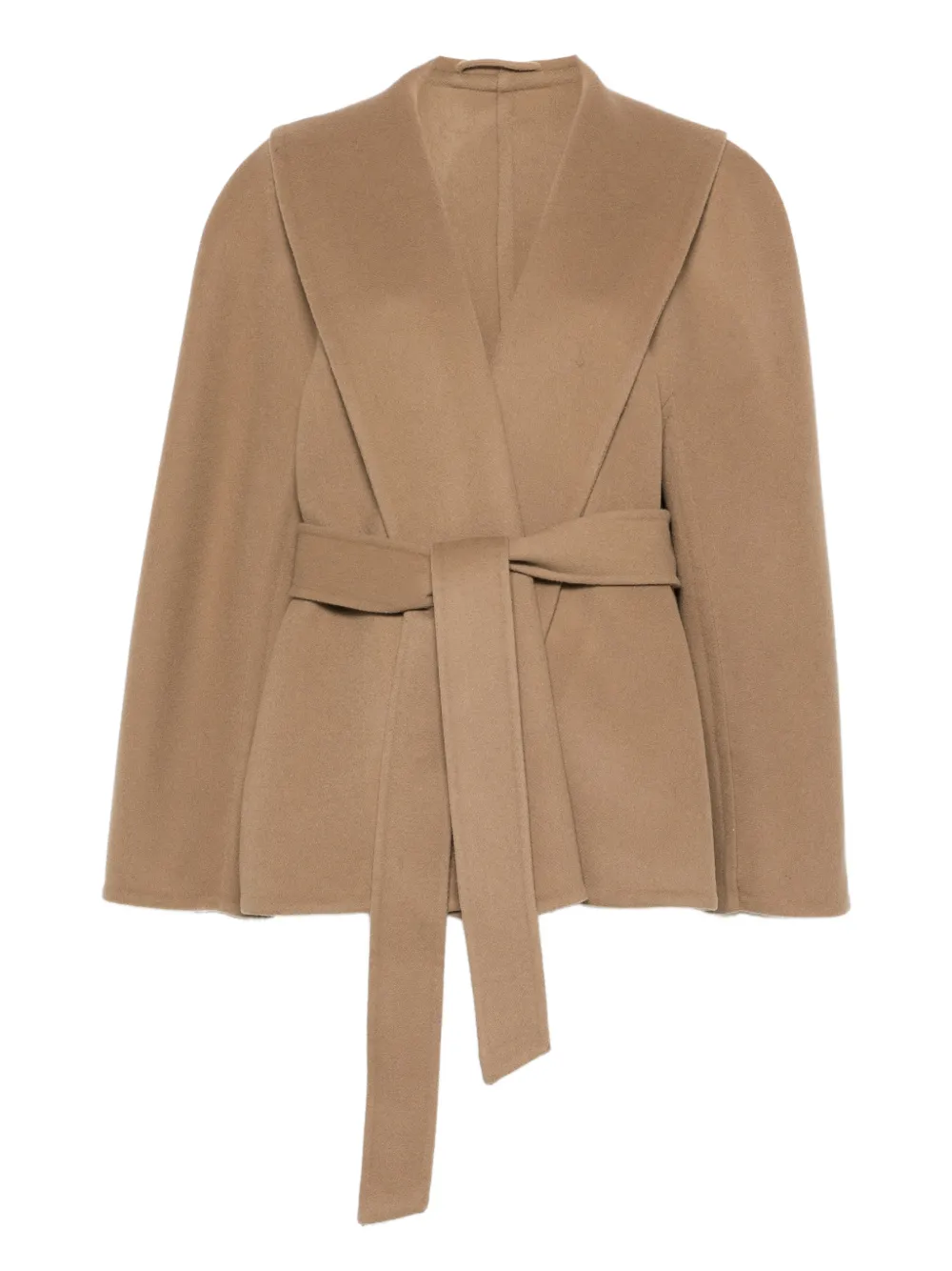 Balenciaga shawl belted jacket - Toni neutri