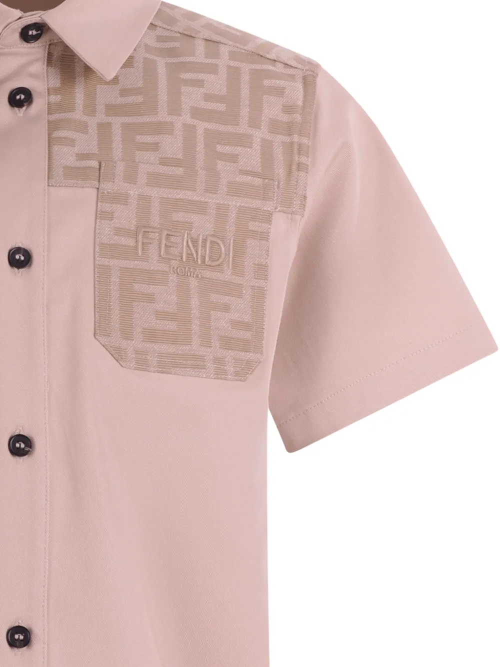 Fendi Kids Shirt met FF-patroon Beige