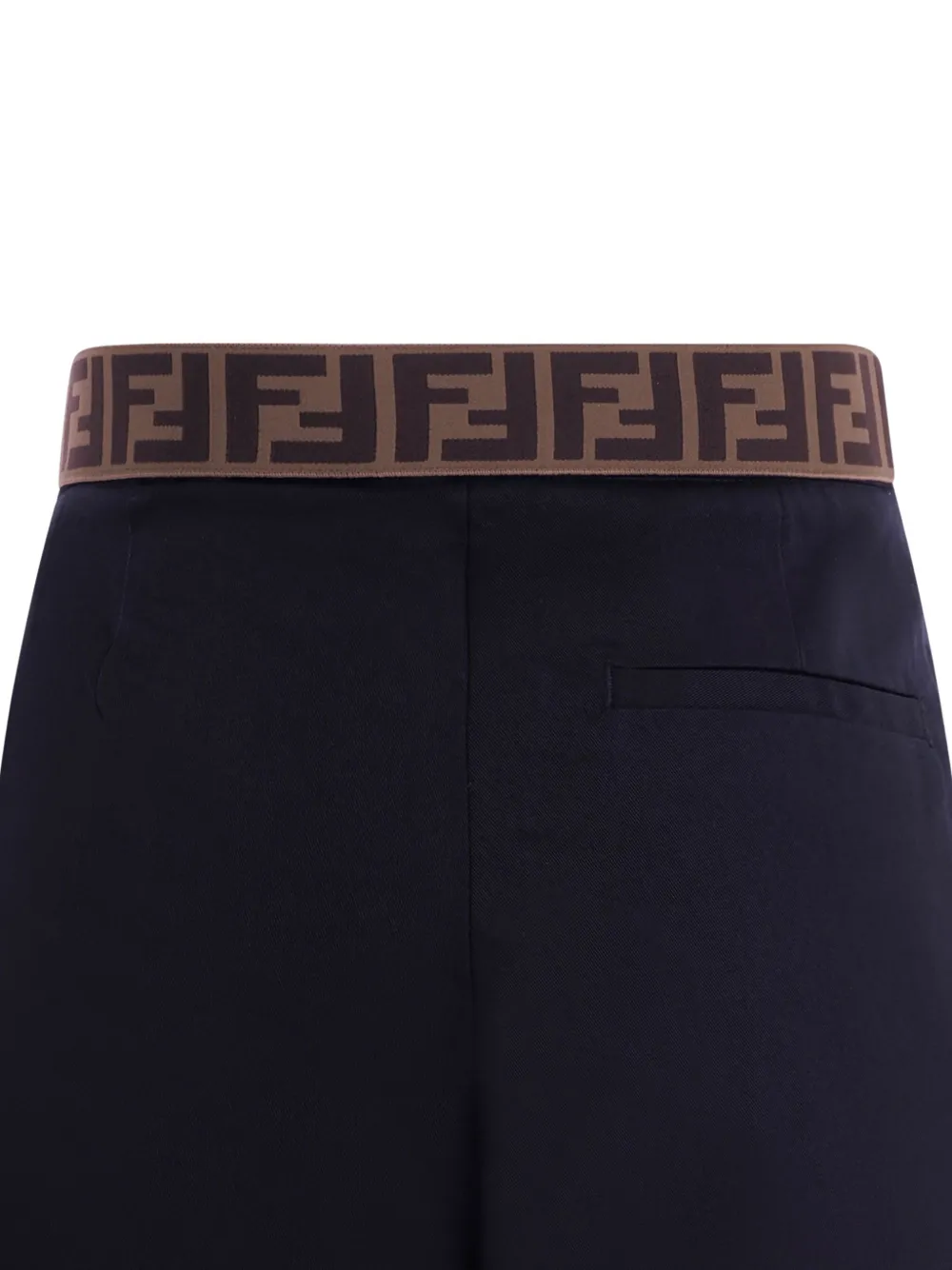 Fendi Kids Broek met FF-patroon Blauw